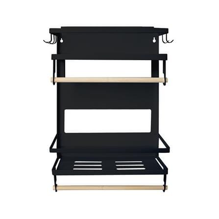 ชั้นวางของแม่เหล็กติดตู้เย็น KECH 31x11.3x47.5 ซม. SIZE L สีดำ_1