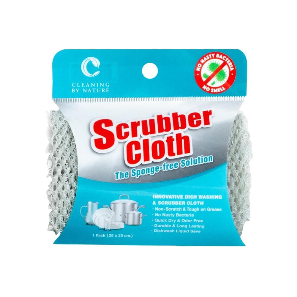ผ้าล้างจาน CLEANING BY NATURE SCRUBBER CLOTH 25x25 ซม. สีเทา