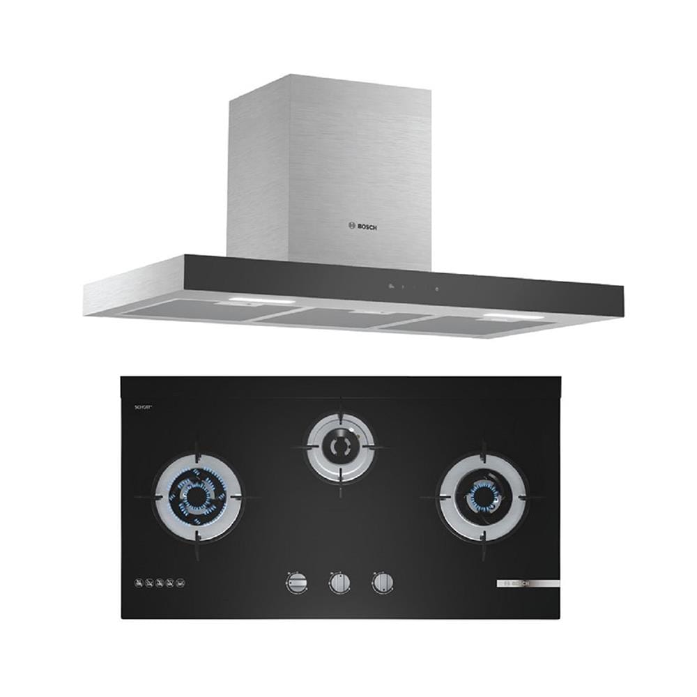 เตาฝัง+เครื่องดูดควัน BOSCH PMD93A31AX+DWBM98G50