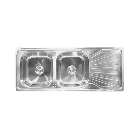 ซิงค์ฝัง 2 หลุม 1 ที่พัก TECNOSTAR TNS 1202 สีเงิน