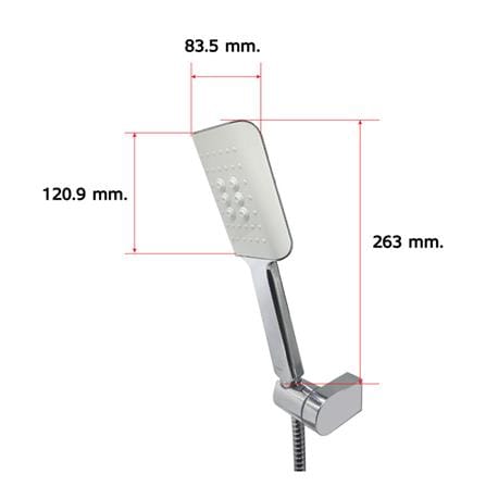 ชุดฝักบัวสายอ่อน 1 ระบบ LUZERN HS-4014 สีโครม_4