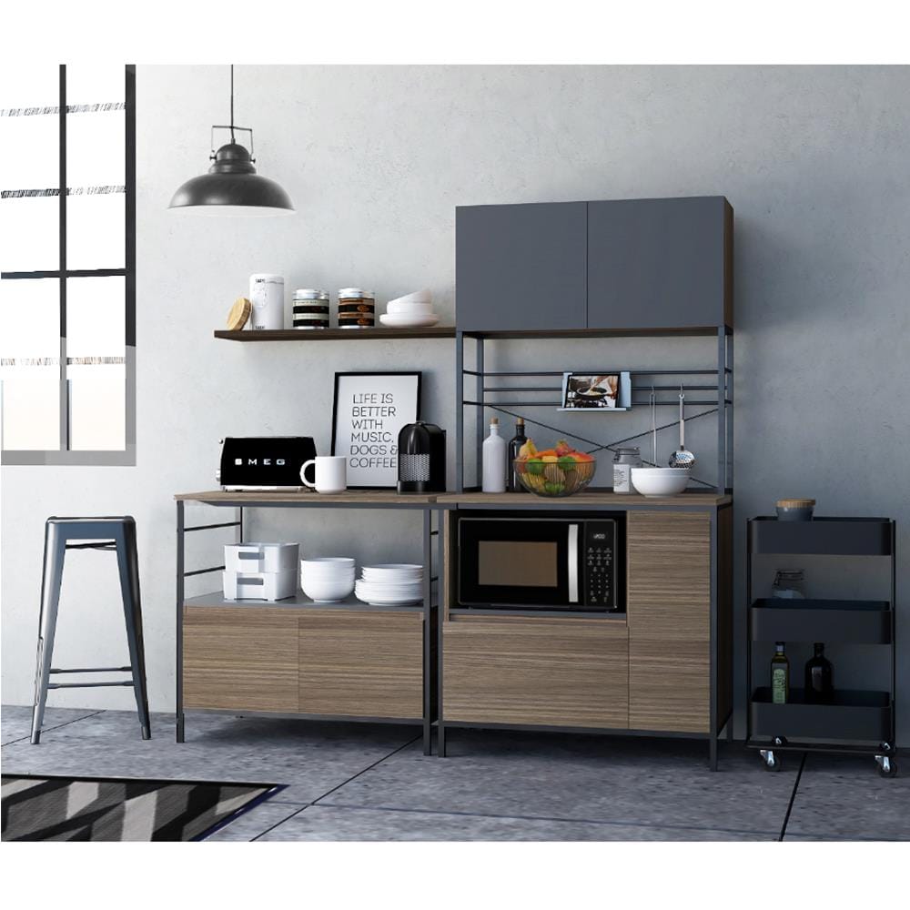 ครัวสำเร็จรูปท็อปเรียบ CABIN RALPH 90 ซม. สีน้ำตาล