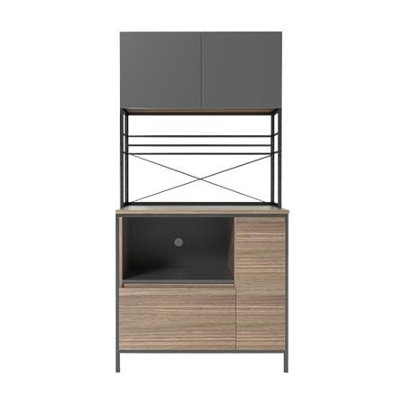 ครัวสำเร็จรูปท็อปเรียบ CABIN RALPH 90 ซม. สีน้ำตาล_0