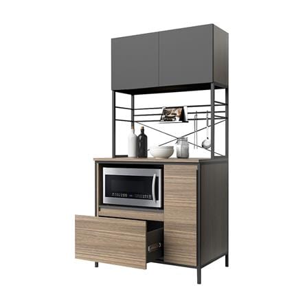 ครัวสำเร็จรูปท็อปเรียบ CABIN RALPH 90 ซม. สีน้ำตาล_1