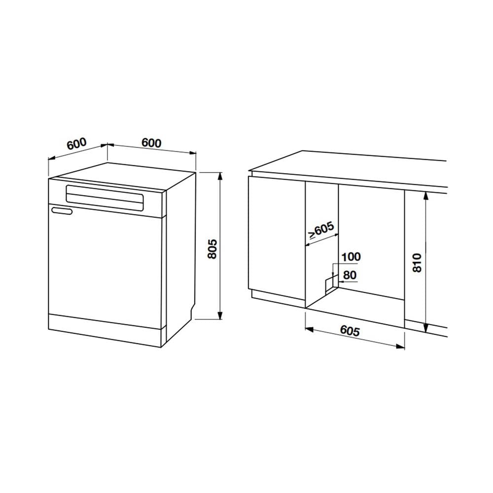 เครื่องล้างจานตั้งพื้น HAFELE 495.06.528