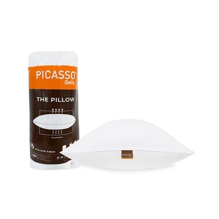 หมอนหนุนสุญญากาศ ใยสังเคราะห์ PICASSO SMILE 19x29 นิ้ว สีขาว_4