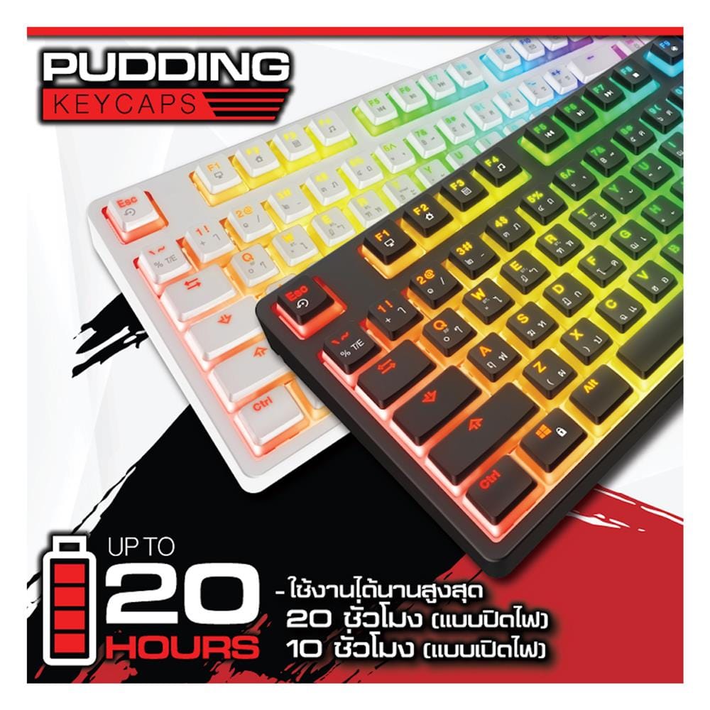 คีย์บอร์ดเกมมิ่ง SIGNO NUZZON KB-751BLK R สีดำ