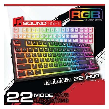 คีย์บอร์ดเกมมิ่ง SIGNO NUZZON KB-751BLK R สีดำ_2