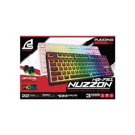 คีย์บอร์ดเกมมิ่ง SIGNO NUZZON KB-751W R สีขาว_1