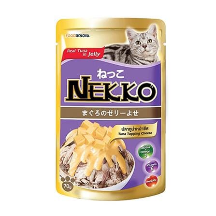 อาหารเปียกแมว NEKKO TUNA WITH CHEESE IN JELLY 70 ก.