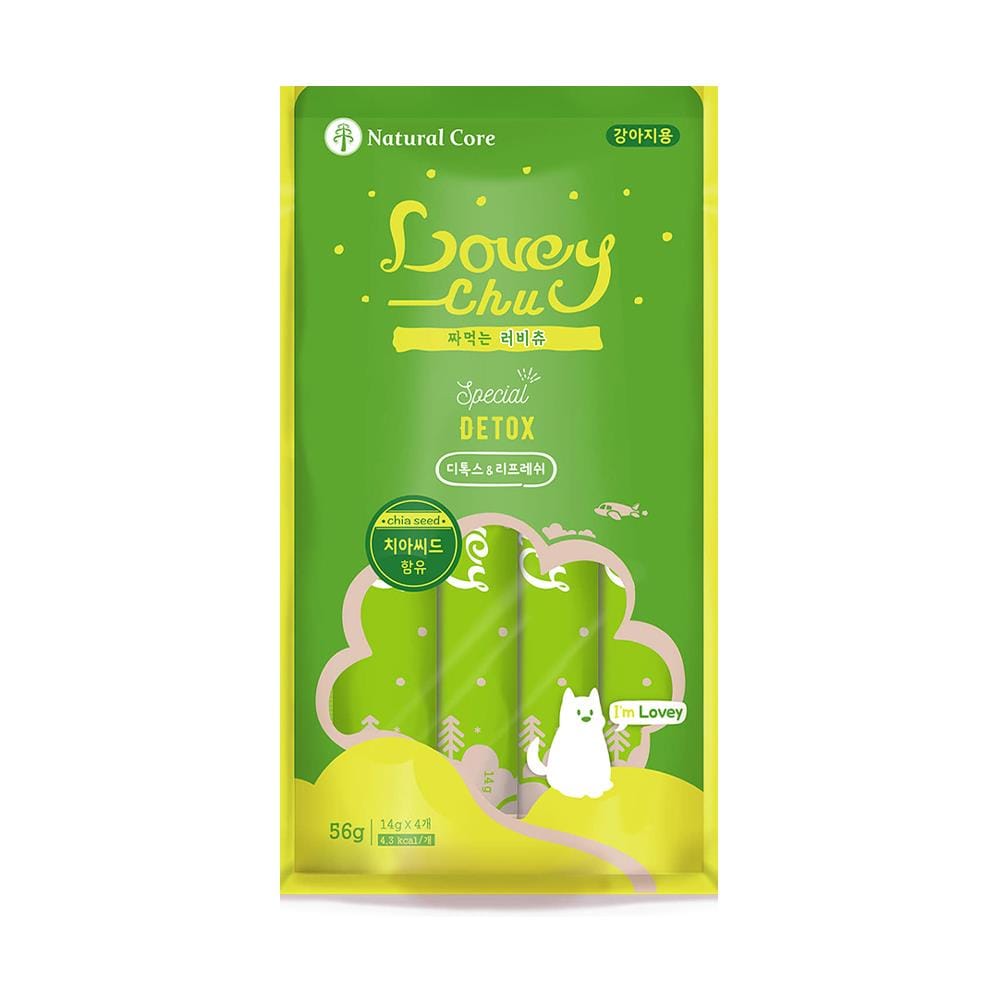 ขนมสุนัข NATURAL CORE LOVEYCHU รสไก่และเมล็ดเจีย แพ็ก 4 ชิ้น