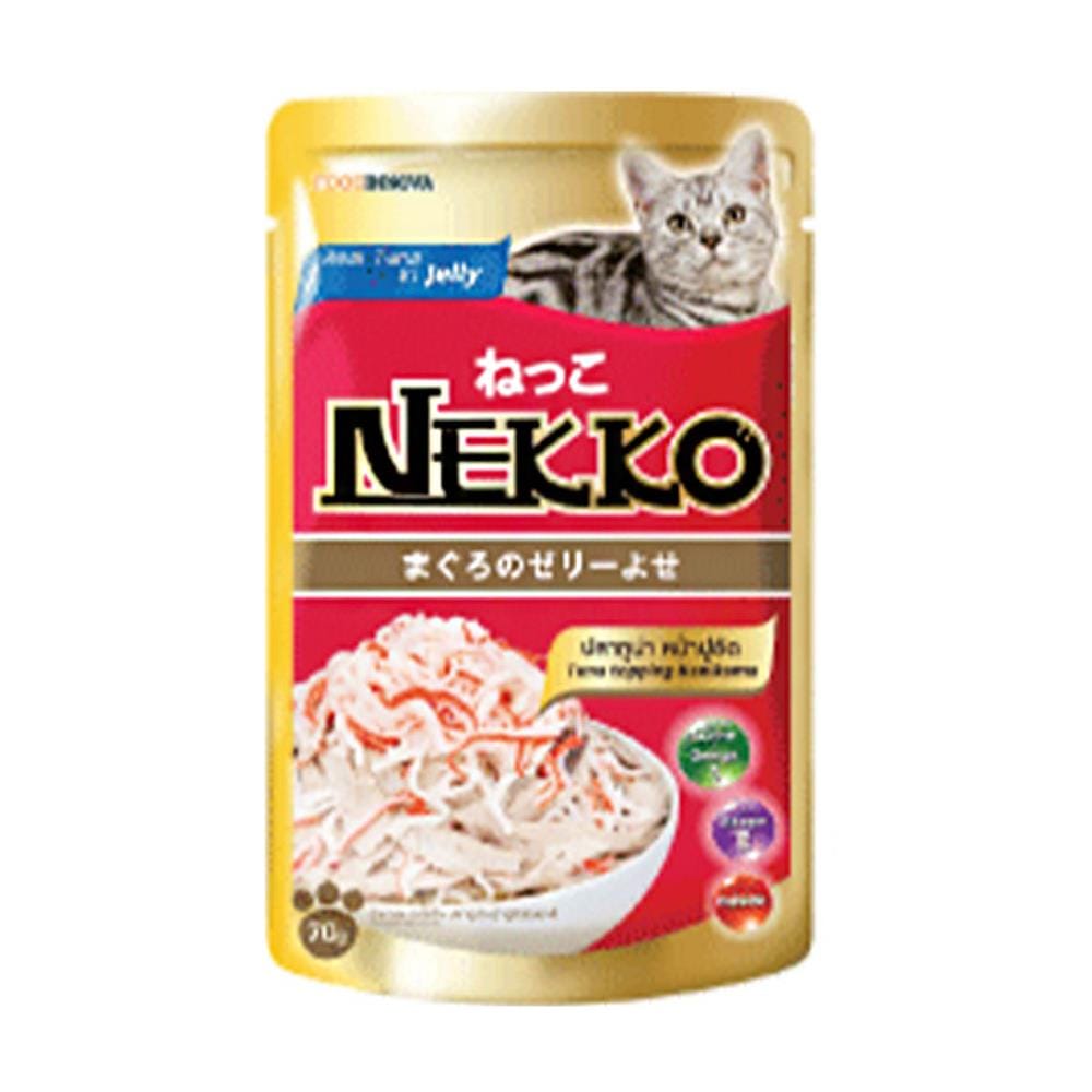 อาหารเปียกแมว NEKKO TUNA WITH KANIKAMA IN JELLY 70 ก.