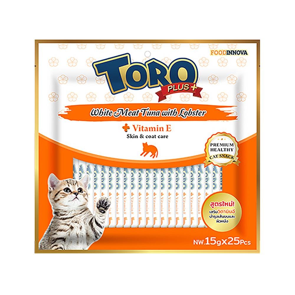 ขนมแมวเลีย TORO PLUS WHITE MEAT TUNA WITH LOBSTER แพ็ก 25 ชิ้น