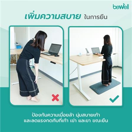 แผ่นรองยืนเพื่อสุขภาพ BEWELL EF-01 สีเทา_2