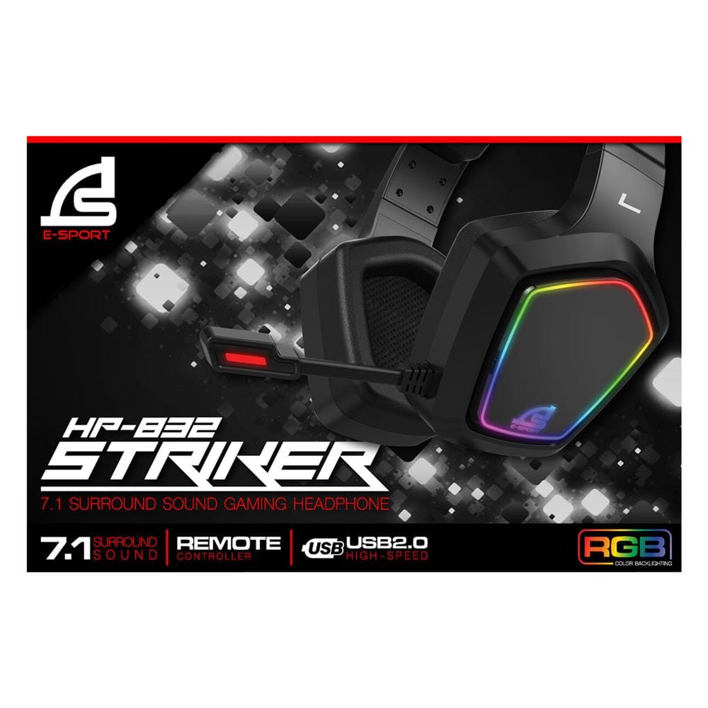 หูฟังเกมมิ่ง 7.1 SIGNO STRIKER HP-832 สีดำ