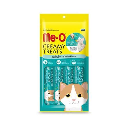 ขนมแมวเลีย ME-O CREAMY TREATS รสโบนิโตะ แพ็ก 4 ชิ้น_0