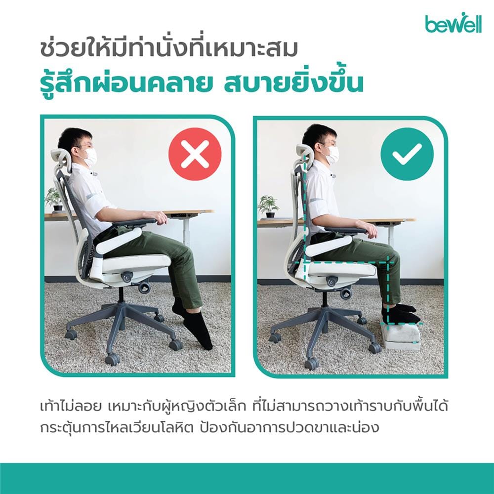 ที่รองเท้าเพื่อสุขภาพ BEWELL EF-02 สีเทา