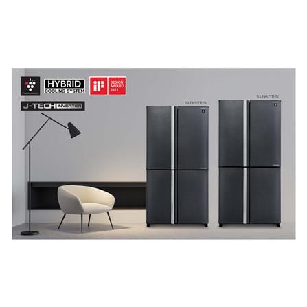 ตู้เย็น MULTI DOOR SHARP SJ-FX52TP-SL 18.5 คิว สีเงิน_3