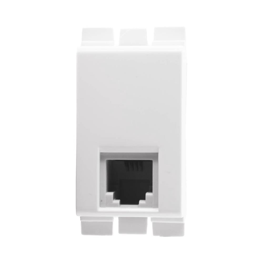 เต้ารับโทรศัพท์ BTICINO 6P/4C SAE2182BN สีขาว