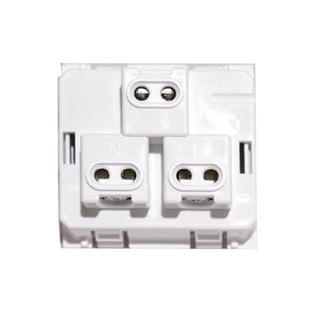 เต้ารับเดี่ยว 3 ขา มีม่านนิรภัย BTICINO BAMBOO AE2125TB สีขาว_2