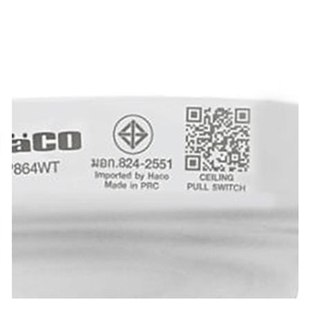 สวิตช์กระตุก HACO P864WT 1.8 ม. สีขาว_4