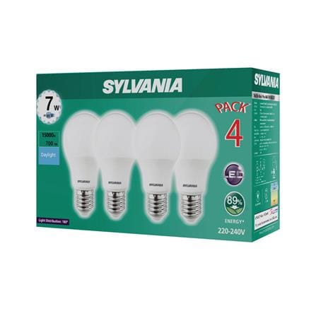 หลอด LED SYLVANIA BASIC PLUS 7 วัตต์ DAYLIGHT E27 แพ็ก 4 ชิ้น_2