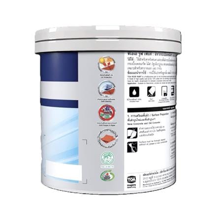 สีทาหลังคา ชนิดกึ่งเงา TOA ROOF PAINT R100 สีขาว 1 แกลลอน_3