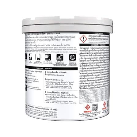 สีทาหลังคา ชนิดกึ่งเงา TOA ROOF PAINT R100 สีขาว 1 แกลลอน_4