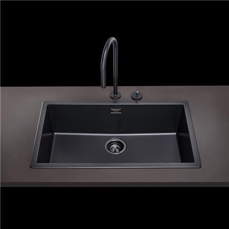 ซิงค์ฝัง 1 หลุม METRIX TEM100BL สีดำ_1