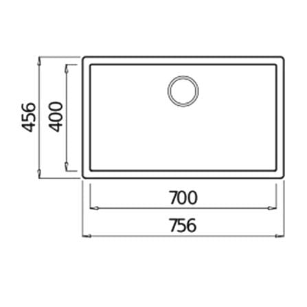 ซิงค์ฝัง 1 หลุม METRIX TEM100NG สีเขียว_2