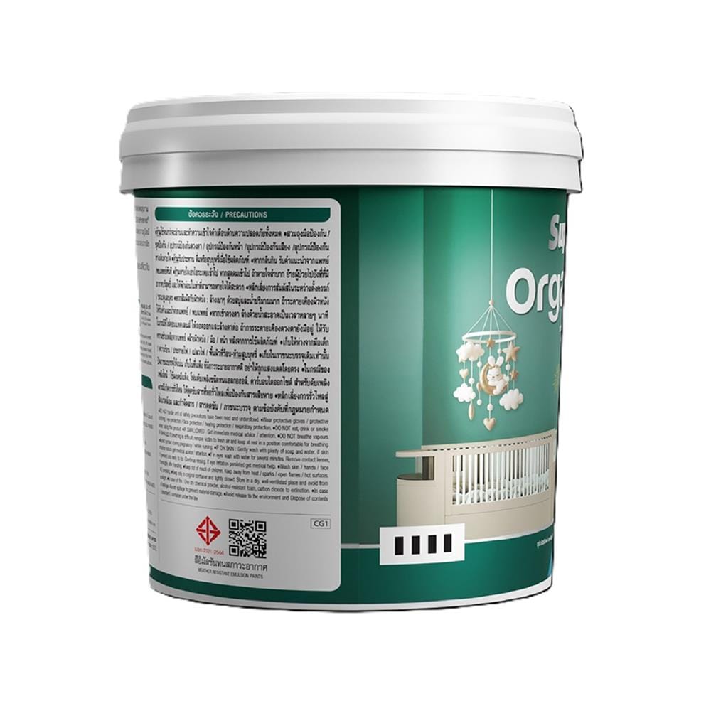 สีน้ำทาภายใน ชนิดกึ่งเงา TOA ORGANIC CARE BASE A สีขาว 9 ลิตร