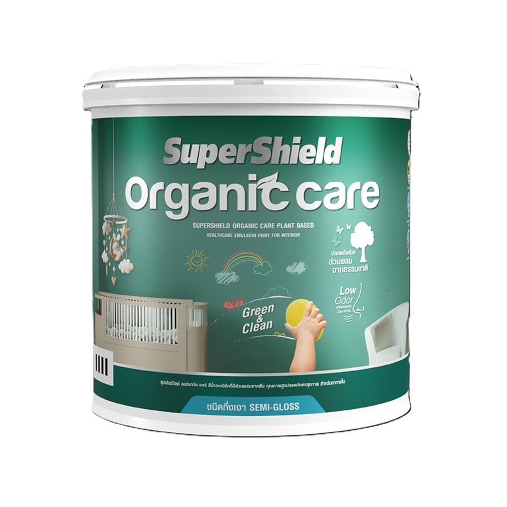 สีน้ำทาภายใน ชนิดกึ่งเงา TOA ORGANIC CARE BASE A สีขาว 3.5 ลิตร
