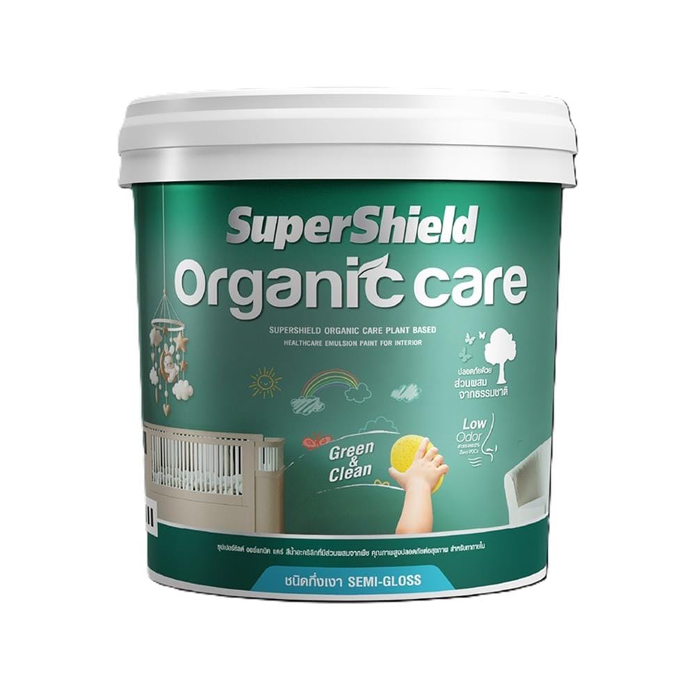 สีน้ำทาภายใน ชนิดกึ่งเงา TOA ORGANIC CARE BASE D สีขาว 9 ลิตร