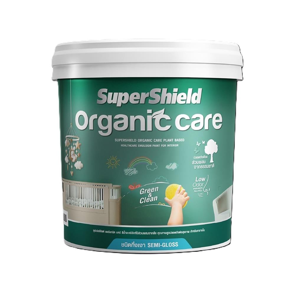 สีน้ำทาภายใน ชนิดกึ่งเงา TOA ORGANIC CARE BASE C สีขาว 9 ลิตร