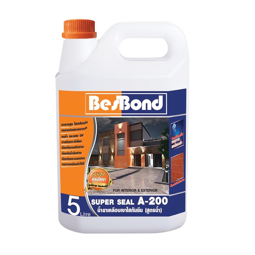 น้ำยาเคลือบเงาใสกันซึม (สูตรน้ำ) BESBOND A-200 5 ลิตร