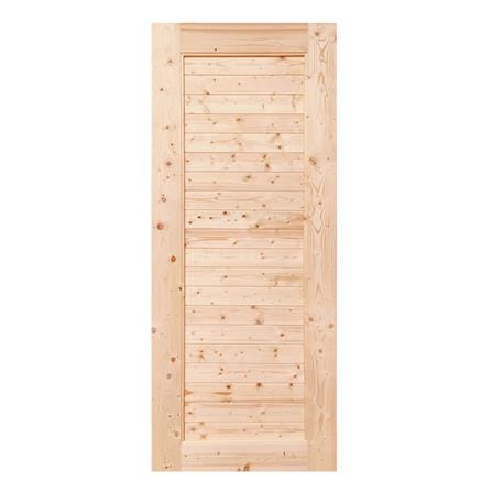 ประตูไม้สนนิวซีแลนด์ MODERN DOORS CE-04 ลวดลาย 90X200 ซม. สีธรรมชาติ ไม่เจาะลูกบิด_0
