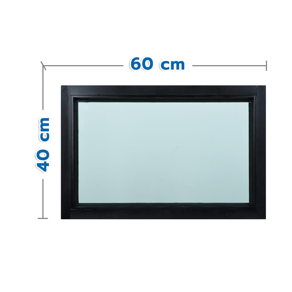 ช่องแสงหน้าต่างอะลูมิเนียม WINDOW ASIA F10 60x40 ซม. สีดำ