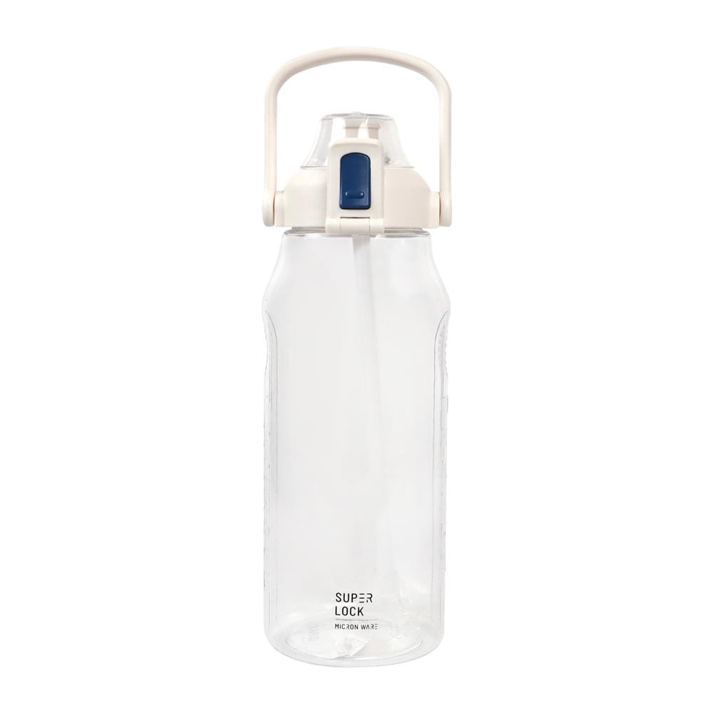 ขวดน้ำ TRITAN พร้อมหลอด SUPER LOCK 6927 1.8 ลิตร สีขาว
