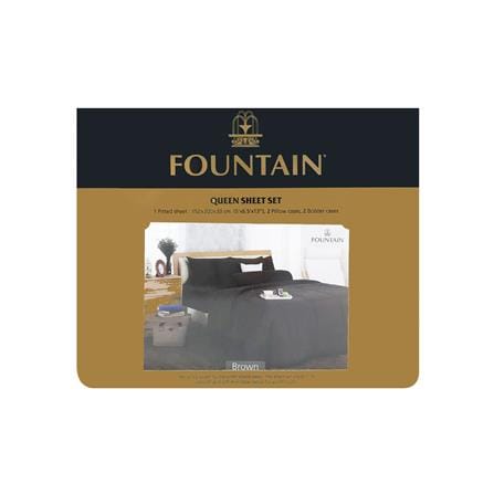 ชุดผ้าปูที่นอน 5 ฟุต 5 ชิ้น FOUNTAIN COLOR 70102-FT BROWN_3