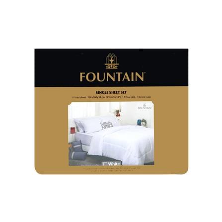 ชุดผ้าปูที่นอน 3.5 ฟุต 3 ชิ้น FOUNTAIN COLOR 70103-FT WHITE_3