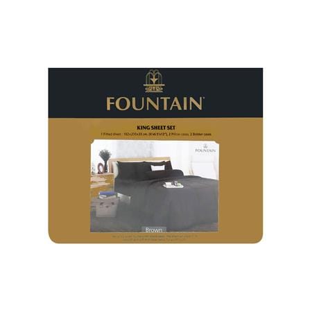 ชุดผ้าปูที่นอน 6 ฟุต 5 ชิ้น FOUNTAIN COLOR 70101-FT BROWN_3