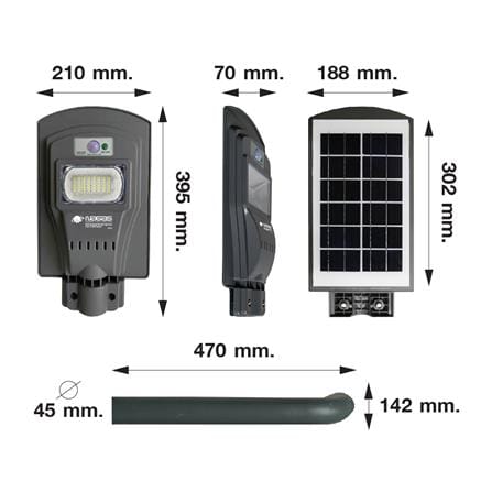ไฟถนน SOLAR NAGAS SL 35 วัตต์ DAYLIGHT สีเทา_6