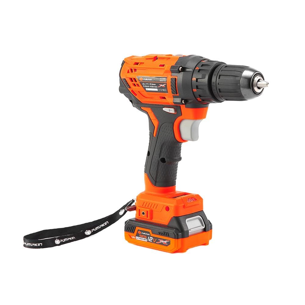 สว่านกระแทกไร้สาย (พร้อมแบตเตอรี่) PUMPKIN XT-10DB 50272 12 โวลต์