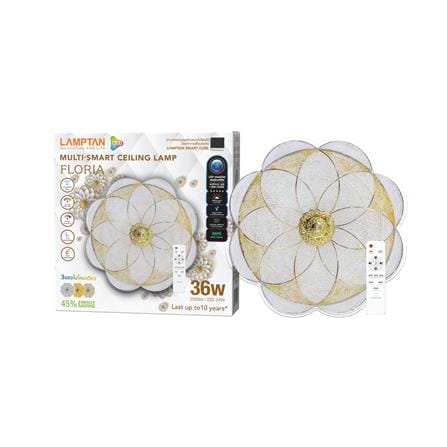 ไฟเพดาน LED LAMPTAN FLORIA 19 นิ้ว 36 วัตต์ DAYLIGHT/COOL WHITE/WARM WHITE สีขาว_2