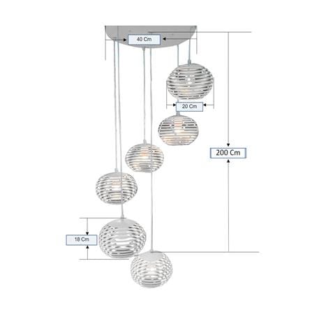 ไฟช่อ NEOLIGHT 7095-6 6 หัว สีขาว_2