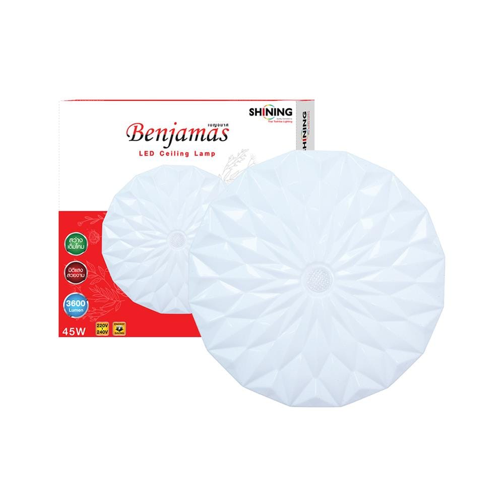 ไฟเพดาน LED SHINING S-CE04565C-1 20 นิ้ว 45 วัตต์ DAYLIGHT สีขาว