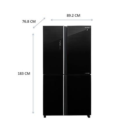 ตู้เย็น MULTI DOOR SHARP SJ-FX57GP-BK 20.2 คิว กระจกดำ อินเวอร์เตอร์_8