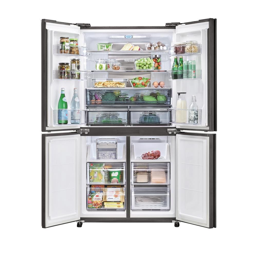 ตู้เย็น MULTI DOOR SHARP SJ-FX52GP-BK 18.5 คิว กระจกดำ อินเวอร์เตอร์