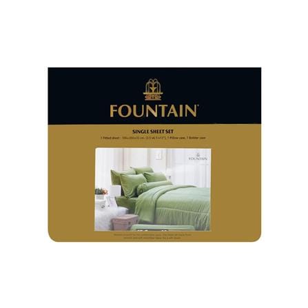 ชุดผ้าปูที่นอน 3.5 ฟุต (ชุด 3 ชิ้น) FOUNTAIN 70103-FT GREEN02_3