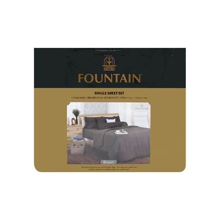 ชุดผ้าปูที่นอน 3.5 ฟุต 3 ชิ้น FOUNTAIN 70103-FT BROWN_3